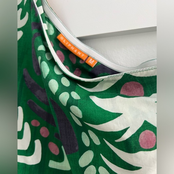 Oliphant One Shoulder Maxi Dress M Green - Picture 3 of 4